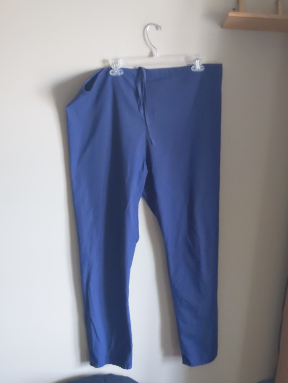 Men's Blue Scrubs Drawstring Casual Pants